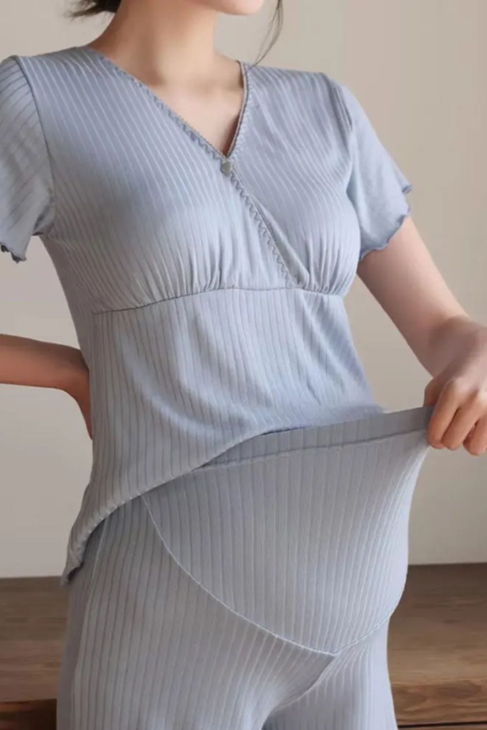 Sapphire Nursing Pajamas for Moms – Lightweight Maternity Clothes