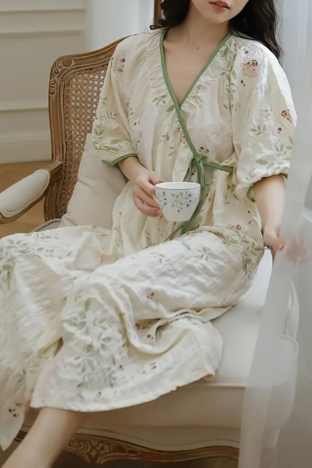 Juliene Maternity Nursing Nightgown – Short Sleeve Dress