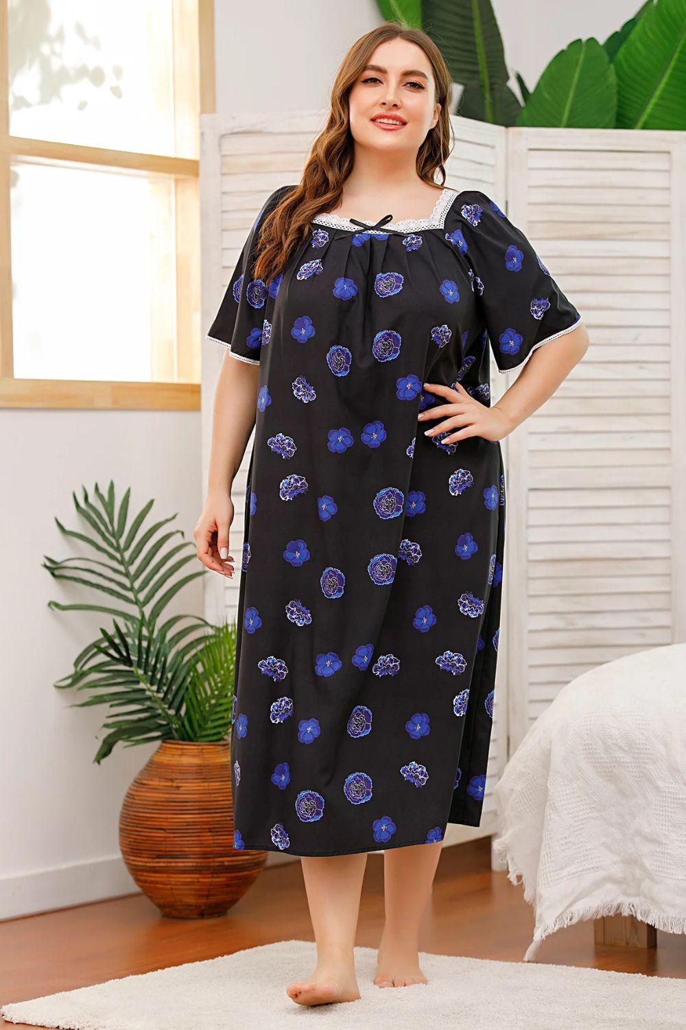 Demelza Maternity Nightdress for Women – Printed Loungewear