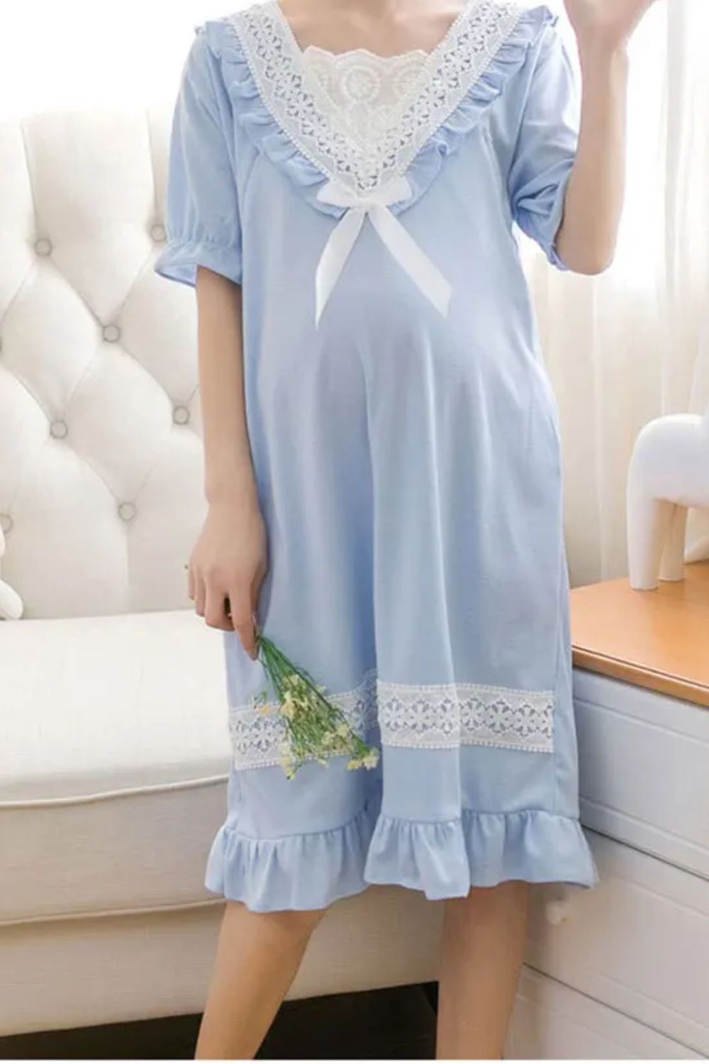 Eli Elegant Maternity Nightdress - Sleepwear & Pajamas for Moms
