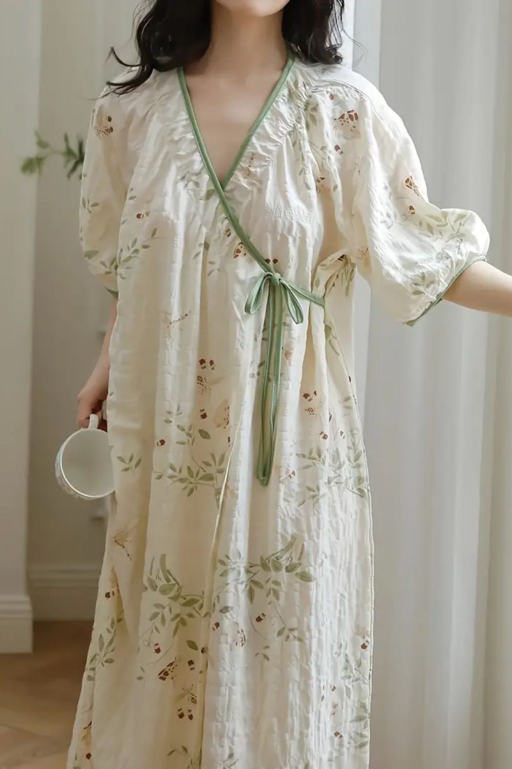 Juliene Maternity Nursing Nightgown – Short Sleeve Dress