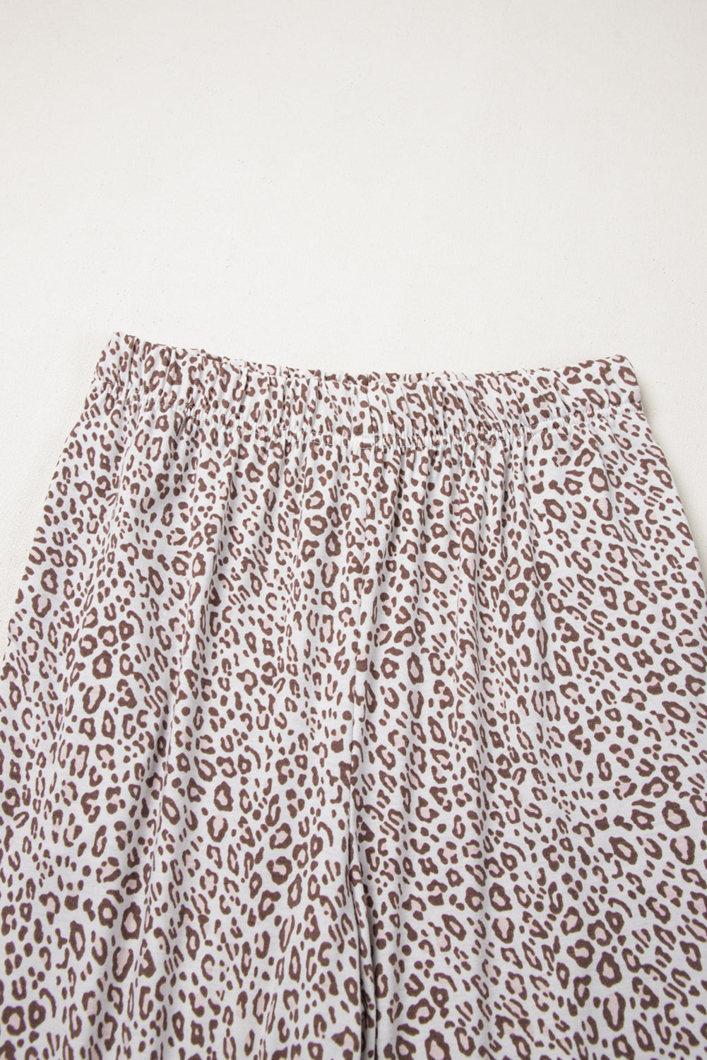 White Leopard Print Pajama Set – Long Sleeve & Pants for Valentine’s