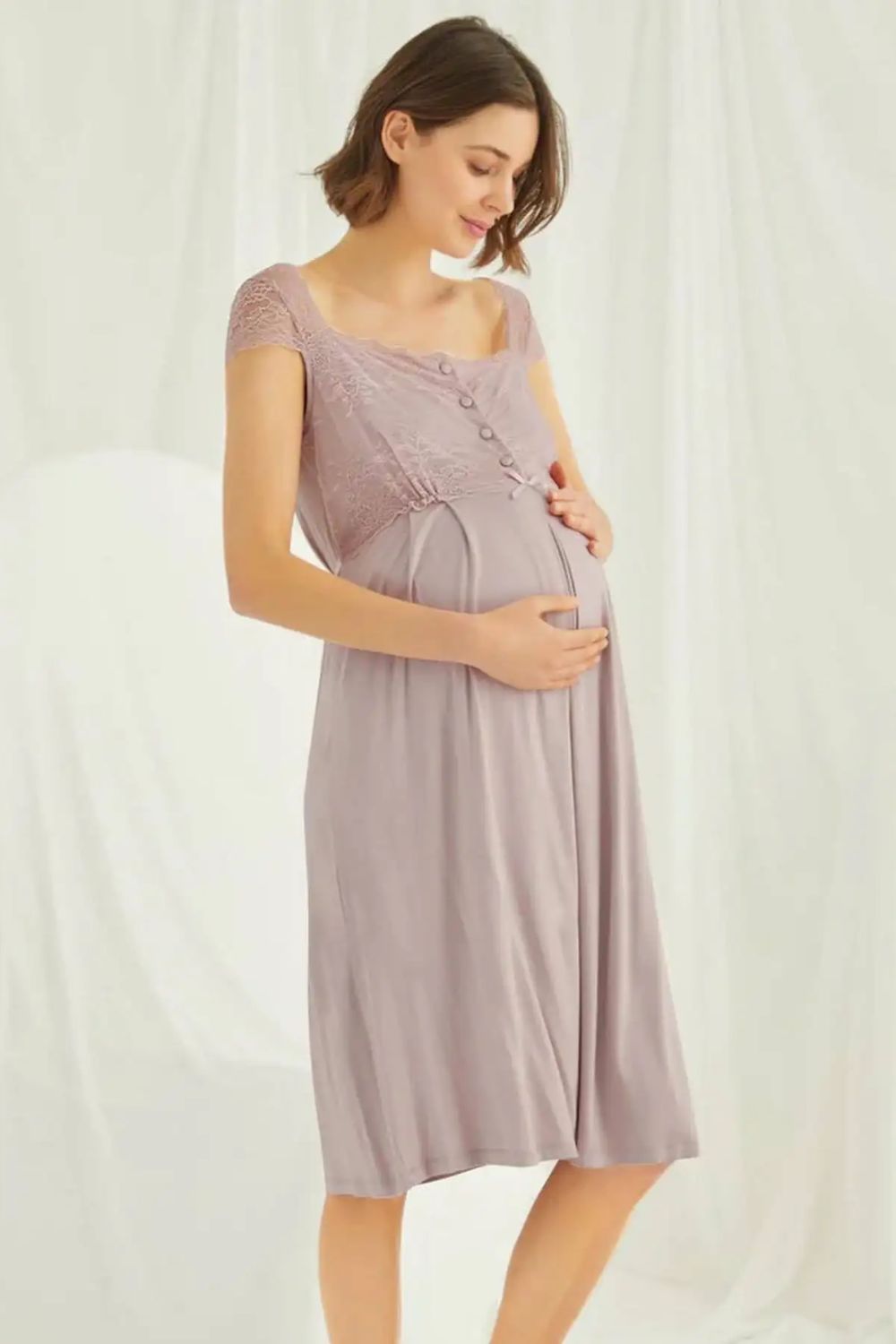 Ethel American Style Maternity Nightgown - Nursing Dress
