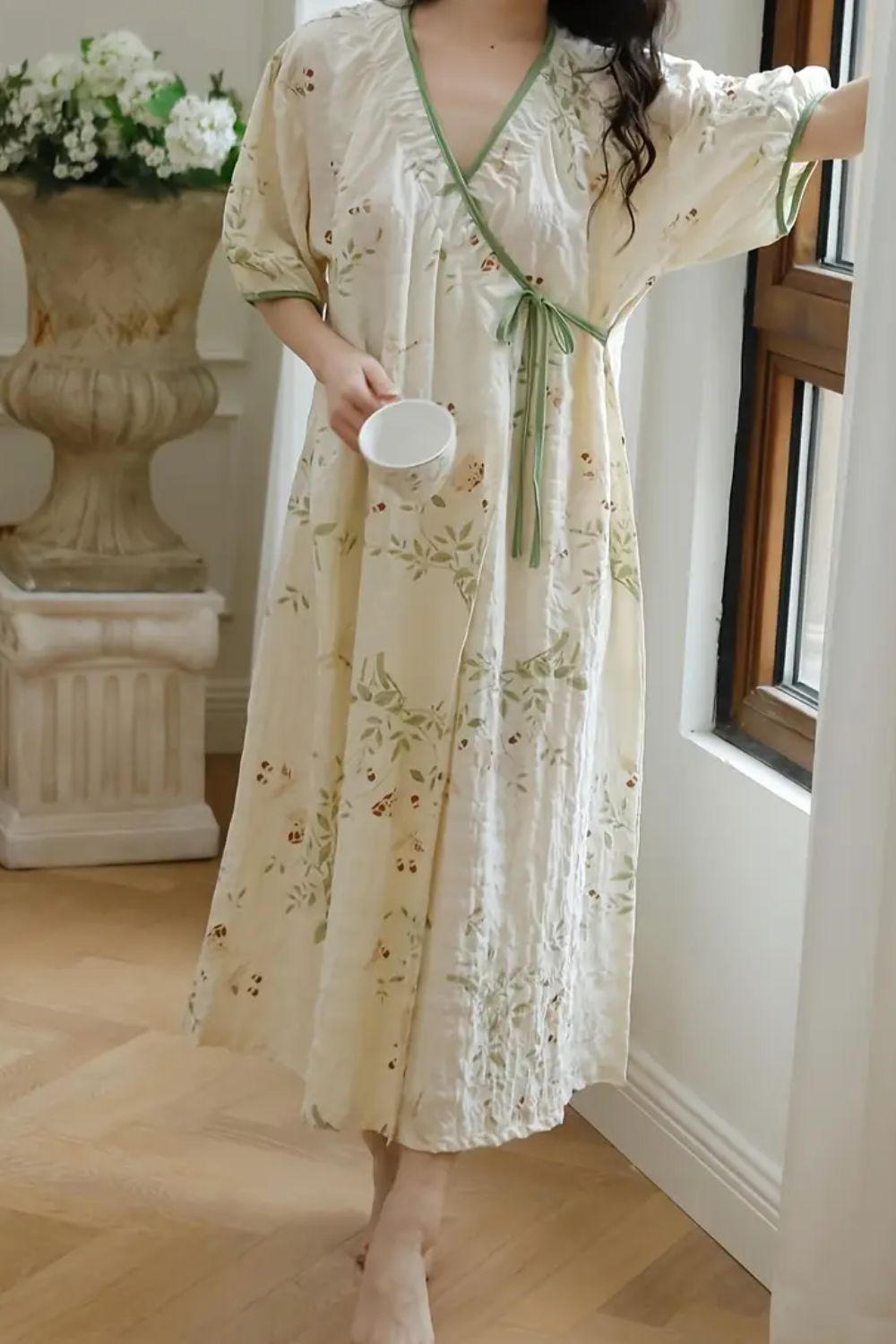 Juliene Maternity Nursing Nightgown – Short Sleeve Dress