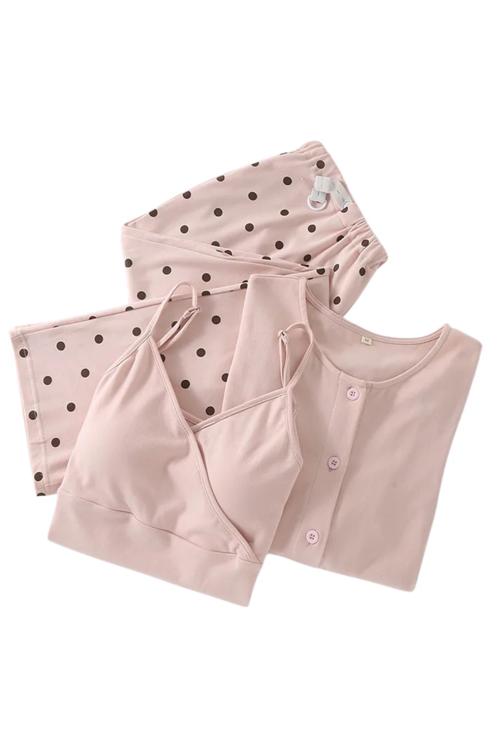Tavia Pregnancy Nightwear - 3 Piece Cotton Set