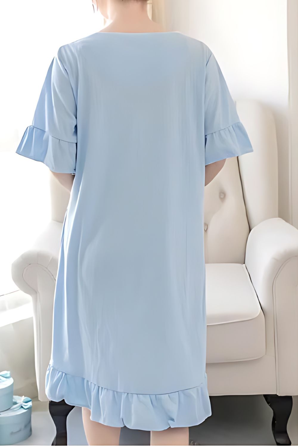 Helen Maternity Nursing Nightdress – Summer Pregnancy Dress