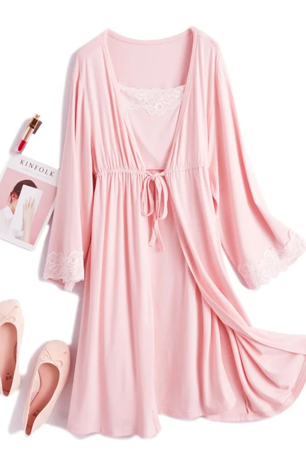 2Pcs Maternity Nursing Pajamas Set – Pregnancy Sleepwear for Moms