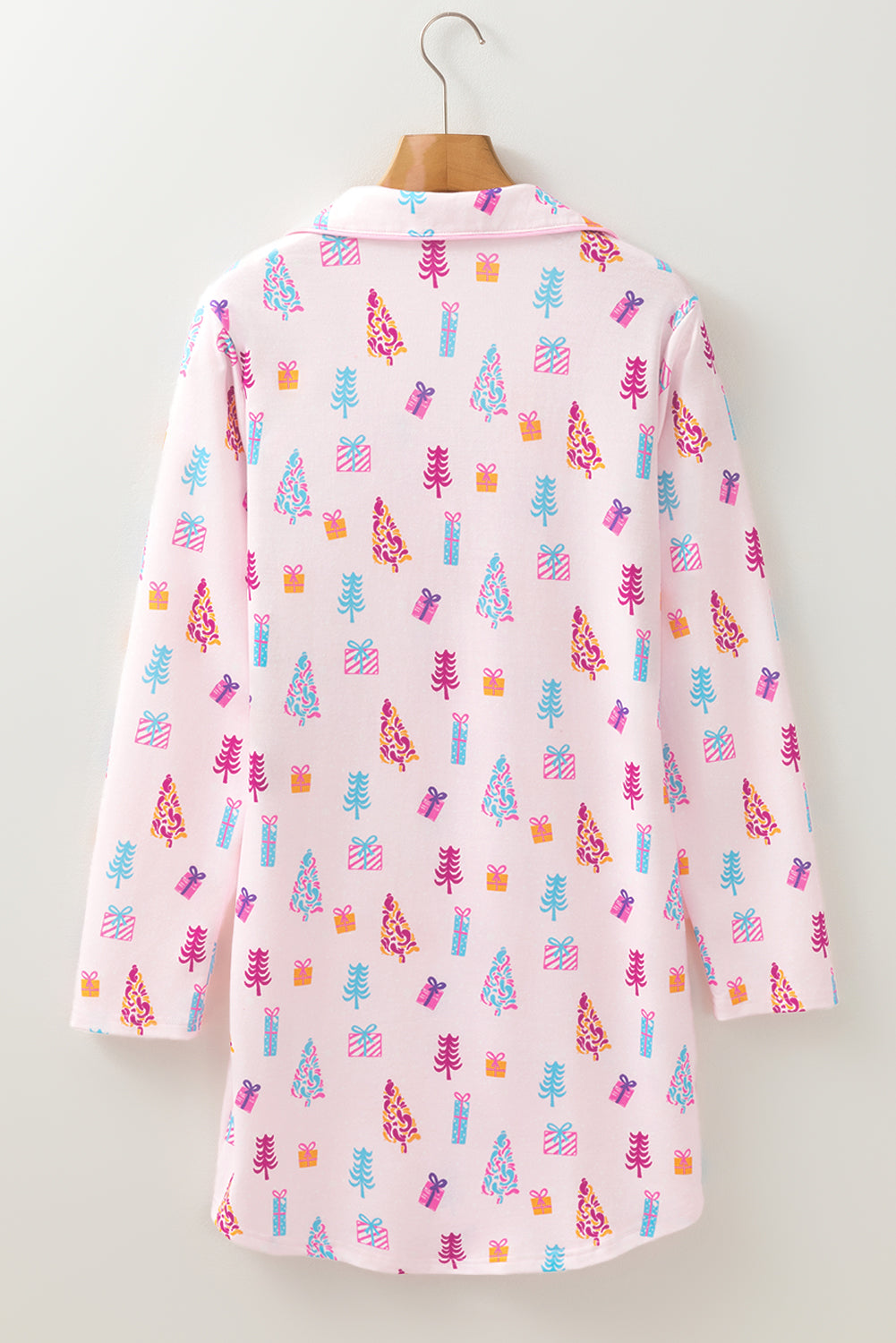 Pink Twinkle Tree Print Sleep Dress for Valentine’s – Cozy & Cute