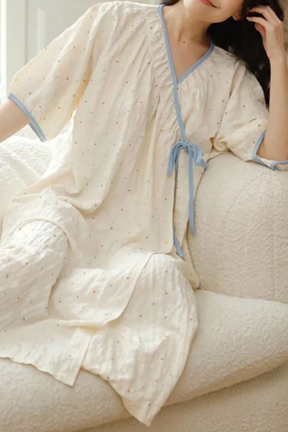 Juliene Maternity Nursing Nightgown – Short Sleeve Dress