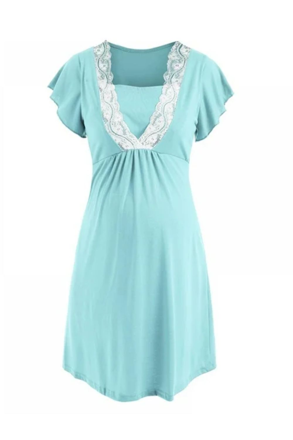 Riley Lace Maternity Robe Nightgown – With Adjustable Belt