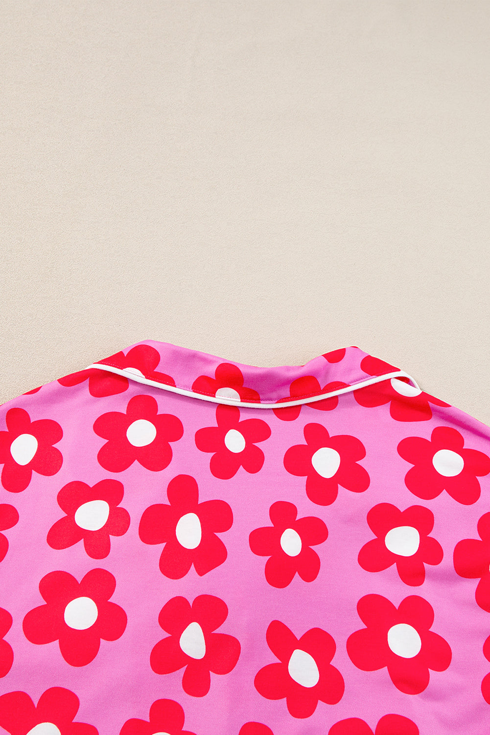 Flower Valentine’s Pajama Set – Short Sleeve Shirt & Comfortable Fit