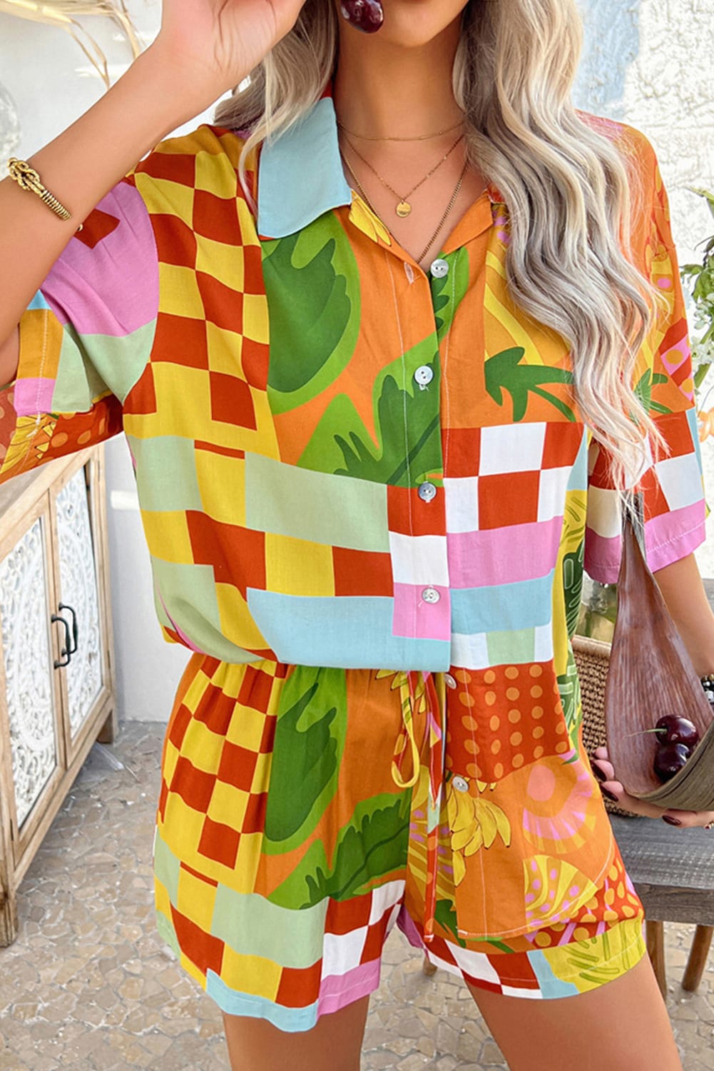 Tropical co ord set for women