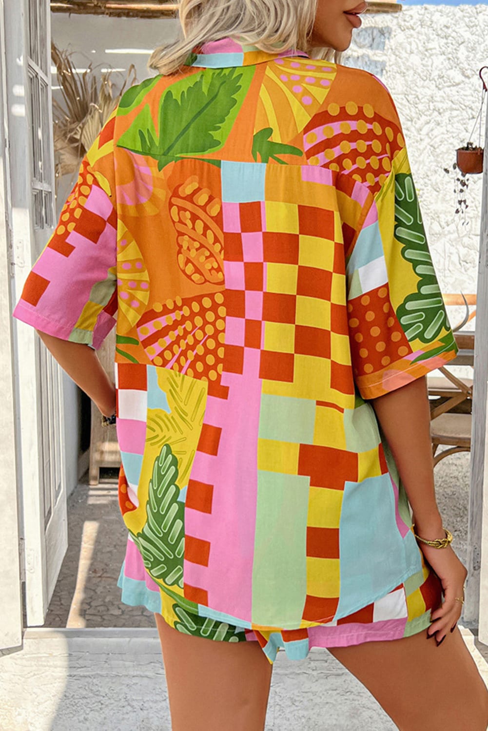 Vibrant vacation outfit