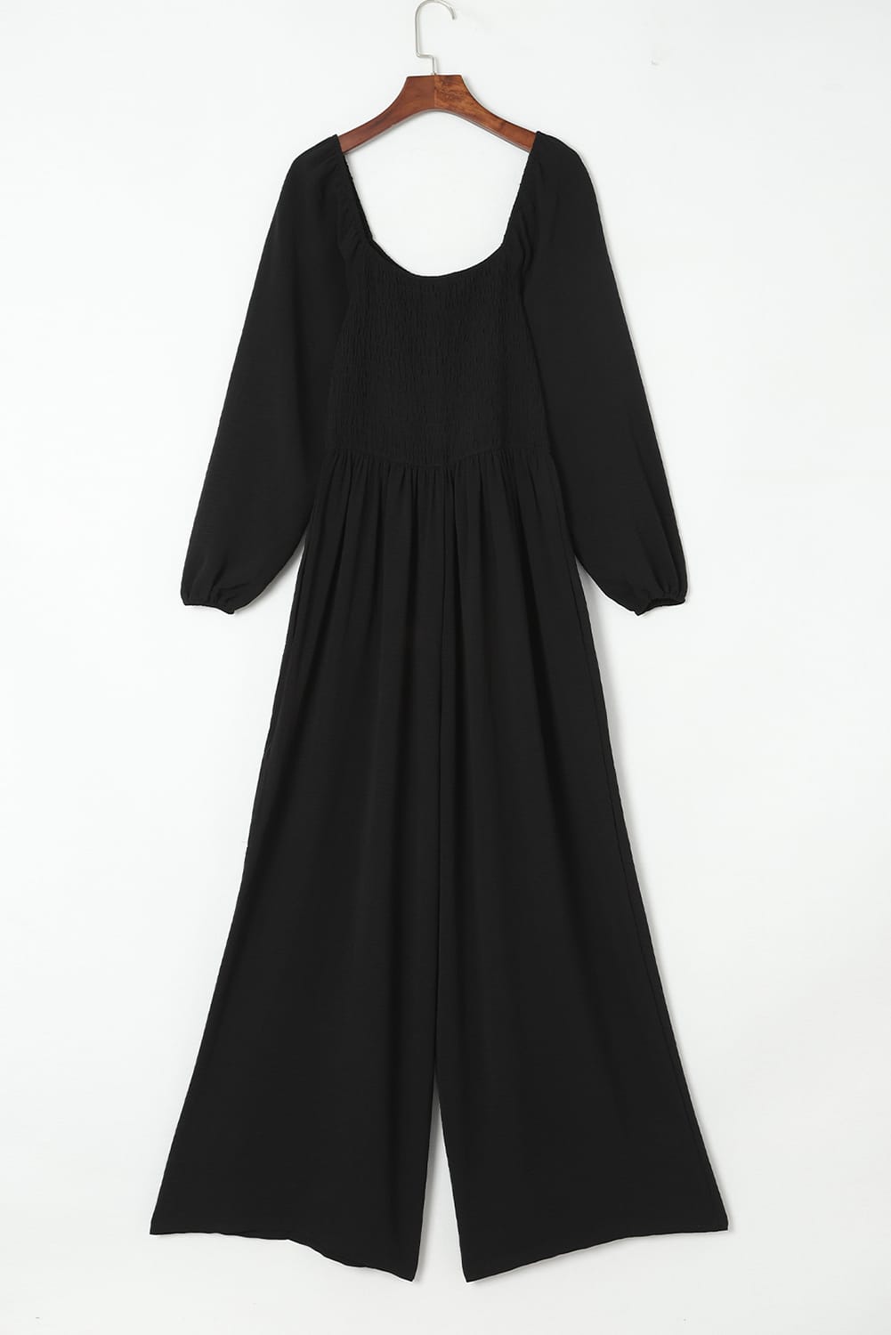 Smocked bodice jumpsuit
