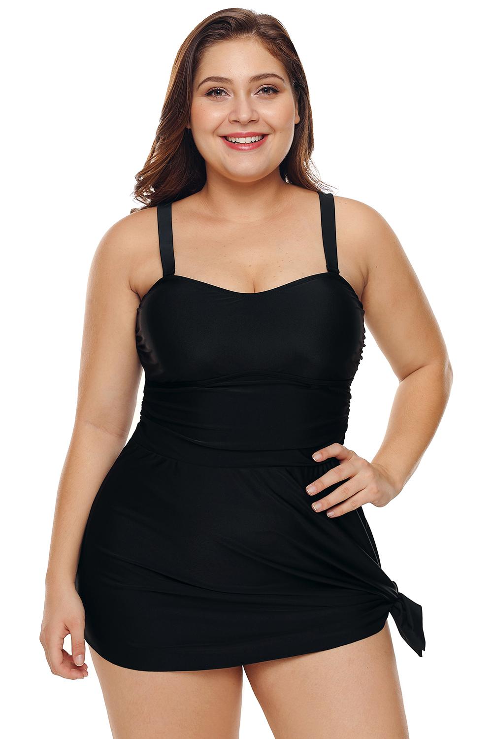 Black slimming swimsuit for women