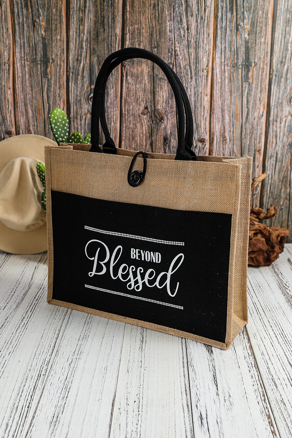 Burlap tote for church