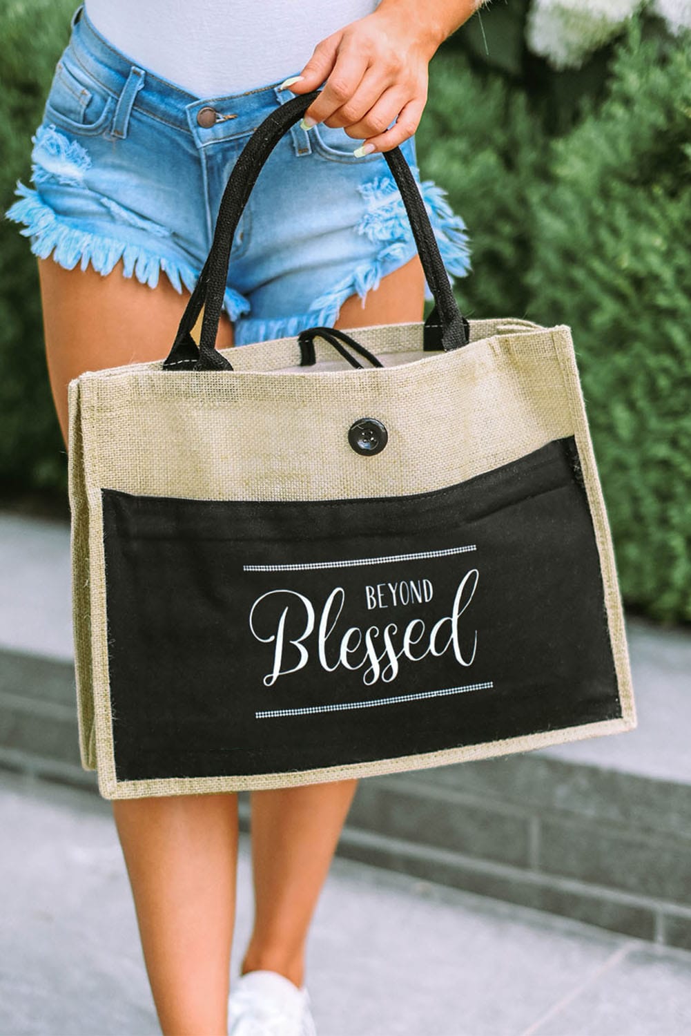Beyond Blessed jute bag