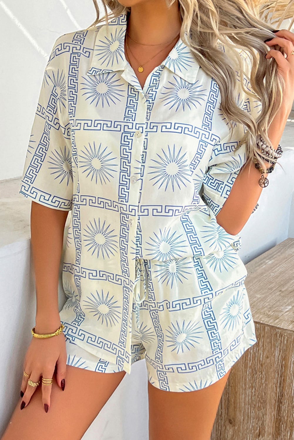 Summer matching shirt and shorts