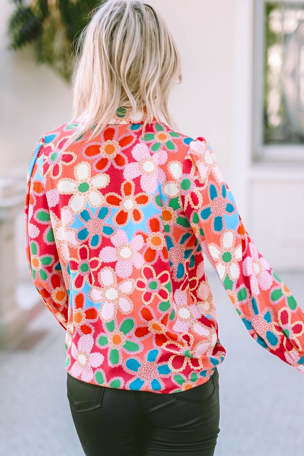 Loose fit floral blouse