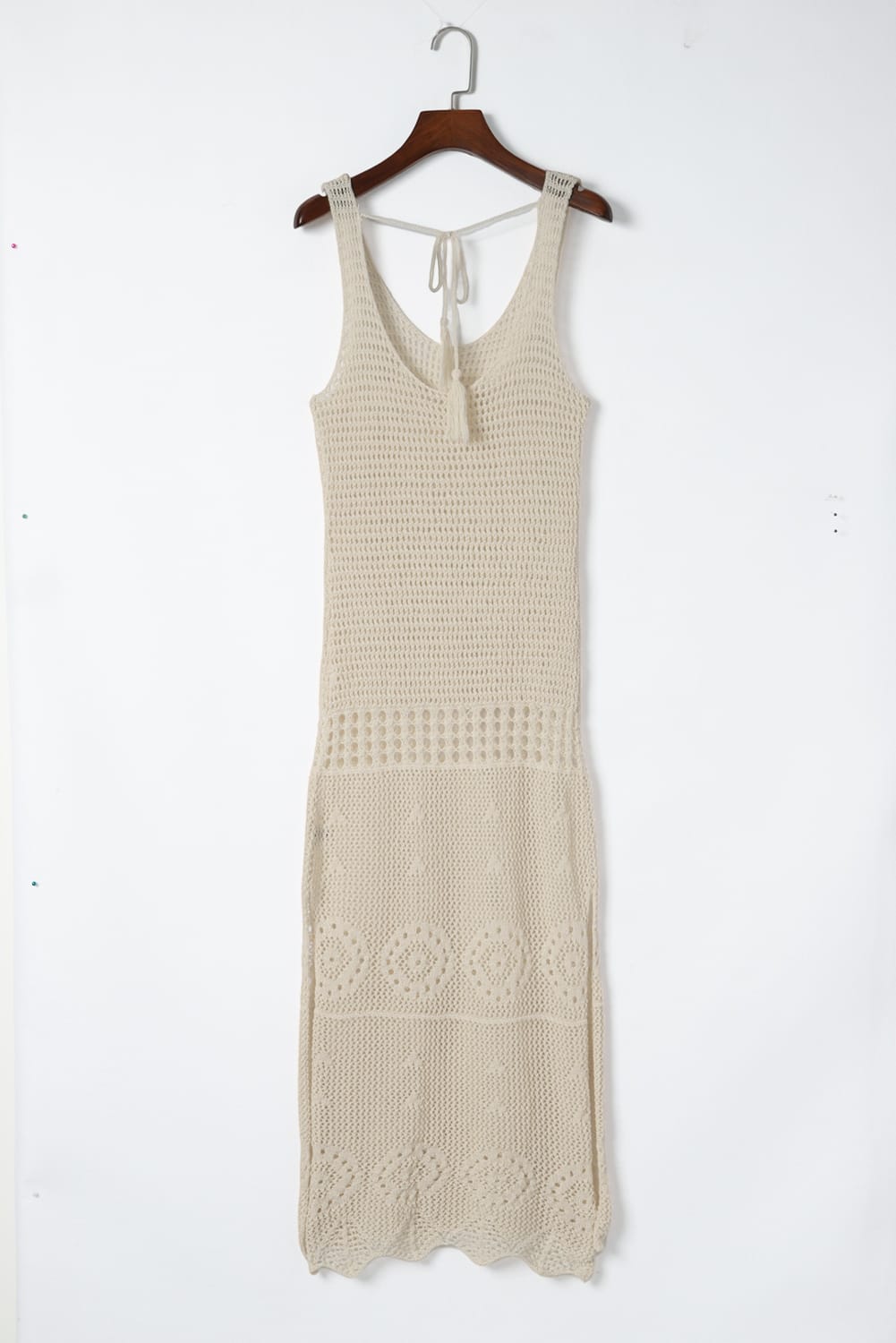 White crochet beach dress