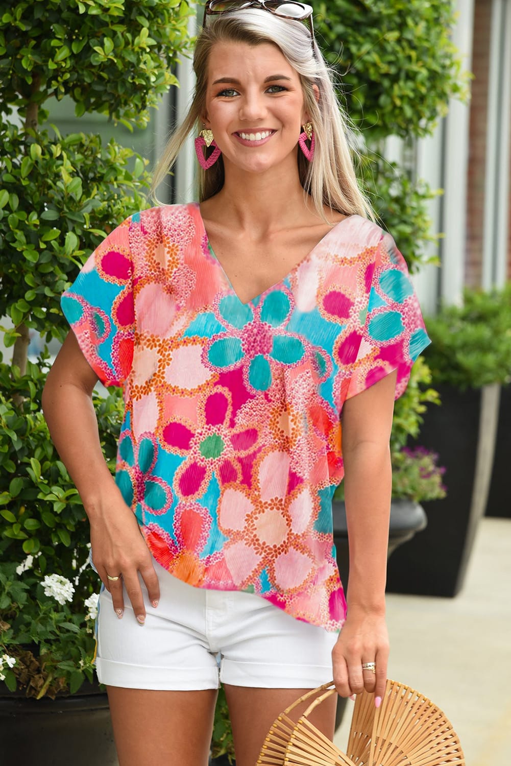 women's colorful casual top