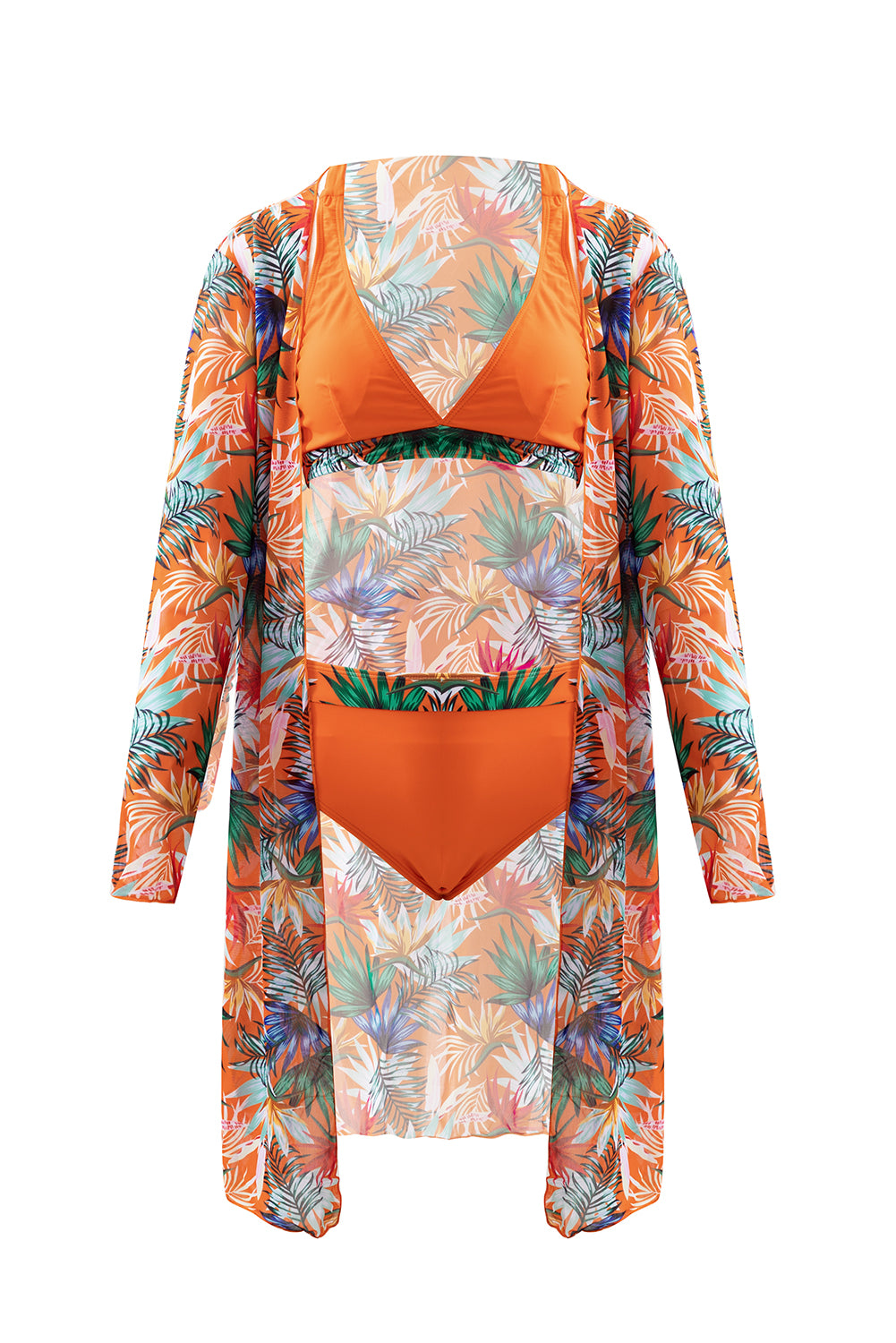 plus size tropical bikini