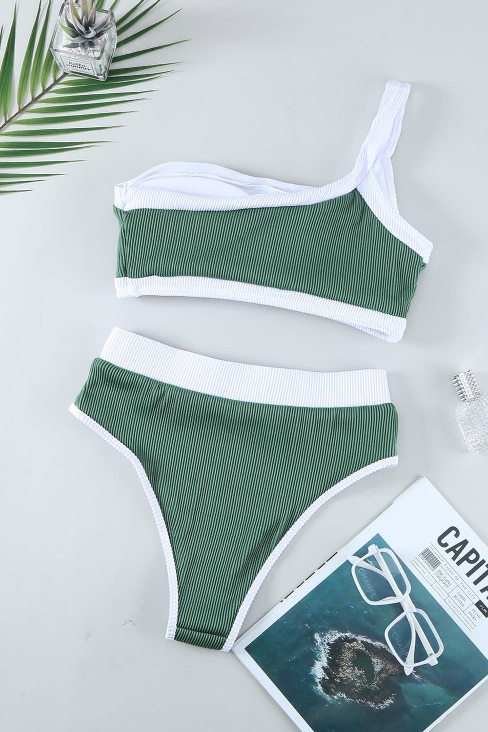 one shoulder bikini