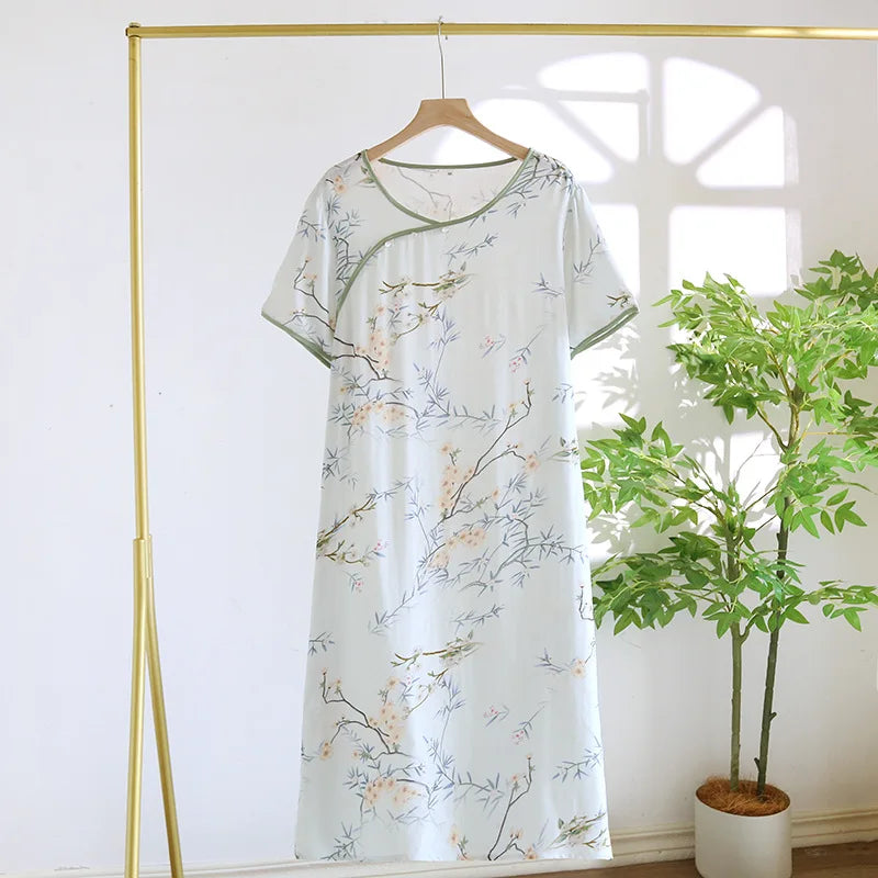 Kaylee Bamboo Cotton Women’s Nightgown - Loose Summer Sleepwear
