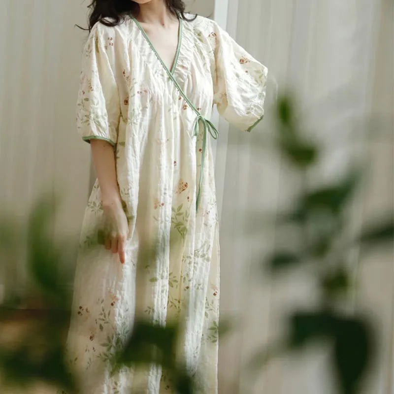 Juliene Maternity Nursing Nightgown – Short Sleeve Dress