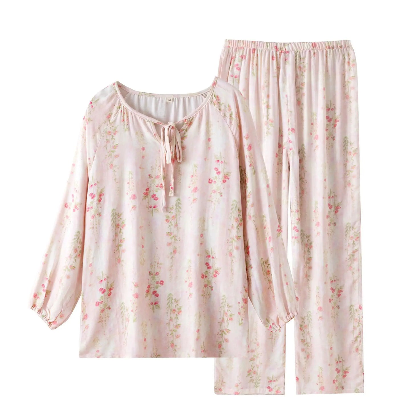 Celestia Bamboo Cotton Floral Pajama Set – Long Sleeve & Pants