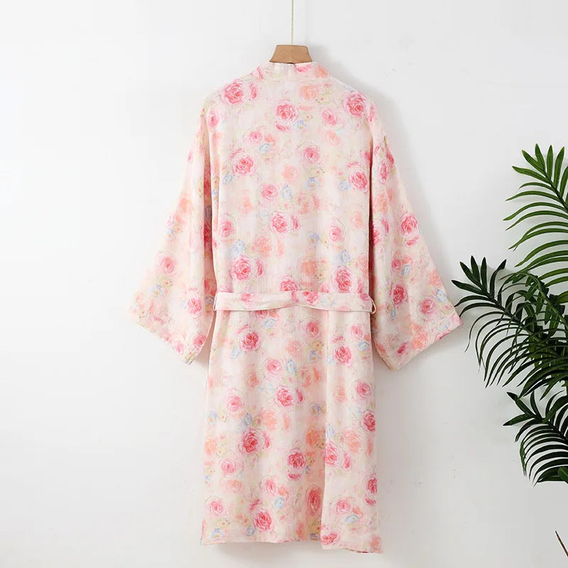 Doris Women’s Bamboo Fiber Bathrobe – Loungewear for Spring & Summer