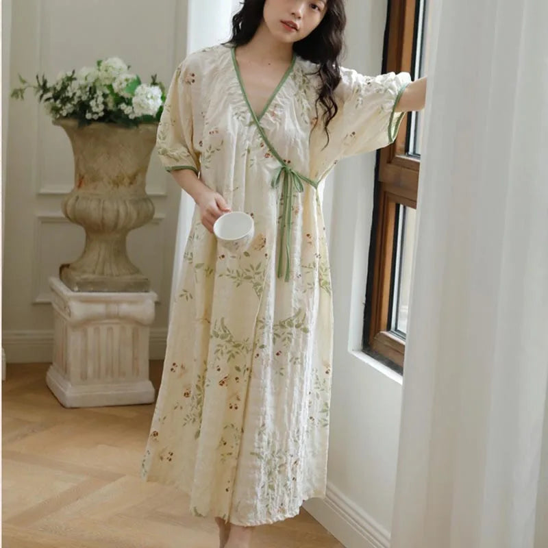 Juliene Maternity Nursing Nightgown – Short Sleeve Dress