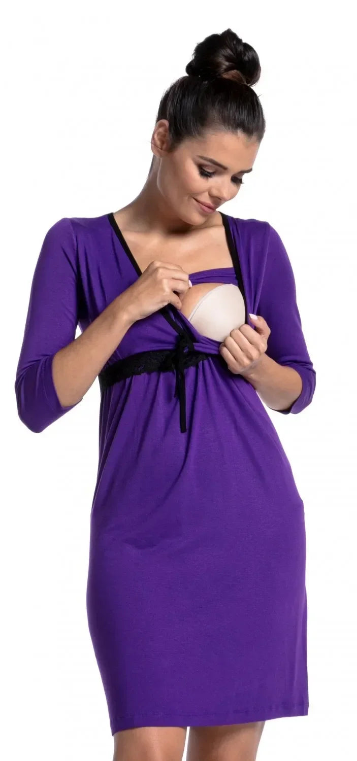 Aurelia Women’s Maternity Nightgown – Cozy Pregnancy Pajamas
