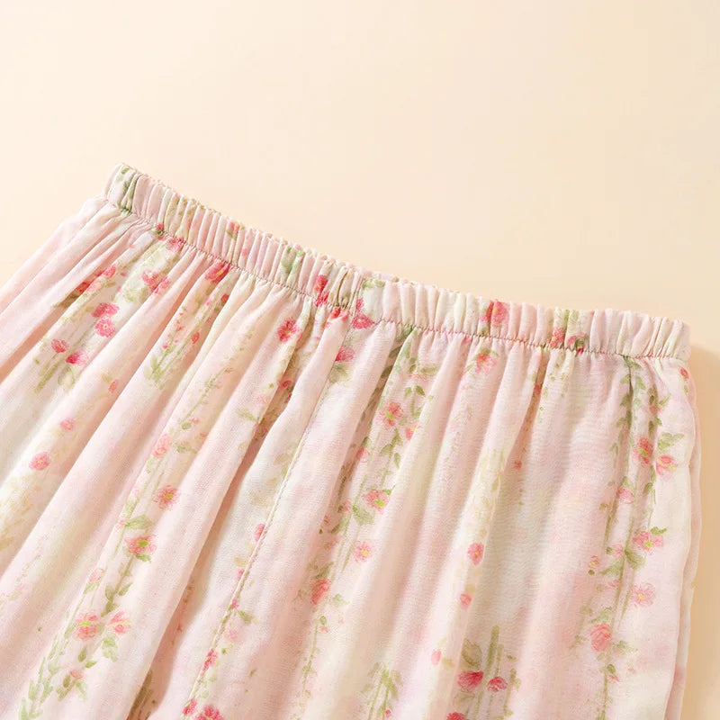 Celestia Bamboo Cotton Floral Pajama Set – Long Sleeve & Pants