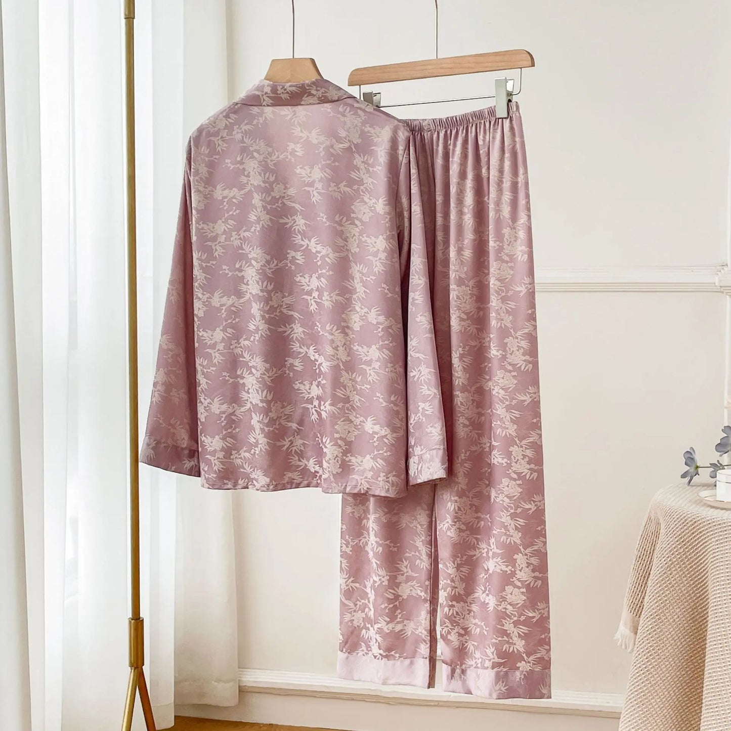 Paula Bamboo Pajamas Set – Silk Nightwear for Women