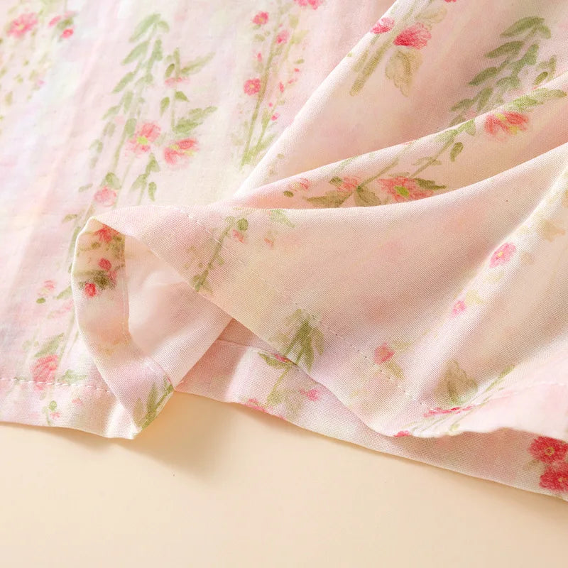 Celestia Bamboo Cotton Floral Pajama Set – Long Sleeve & Pants