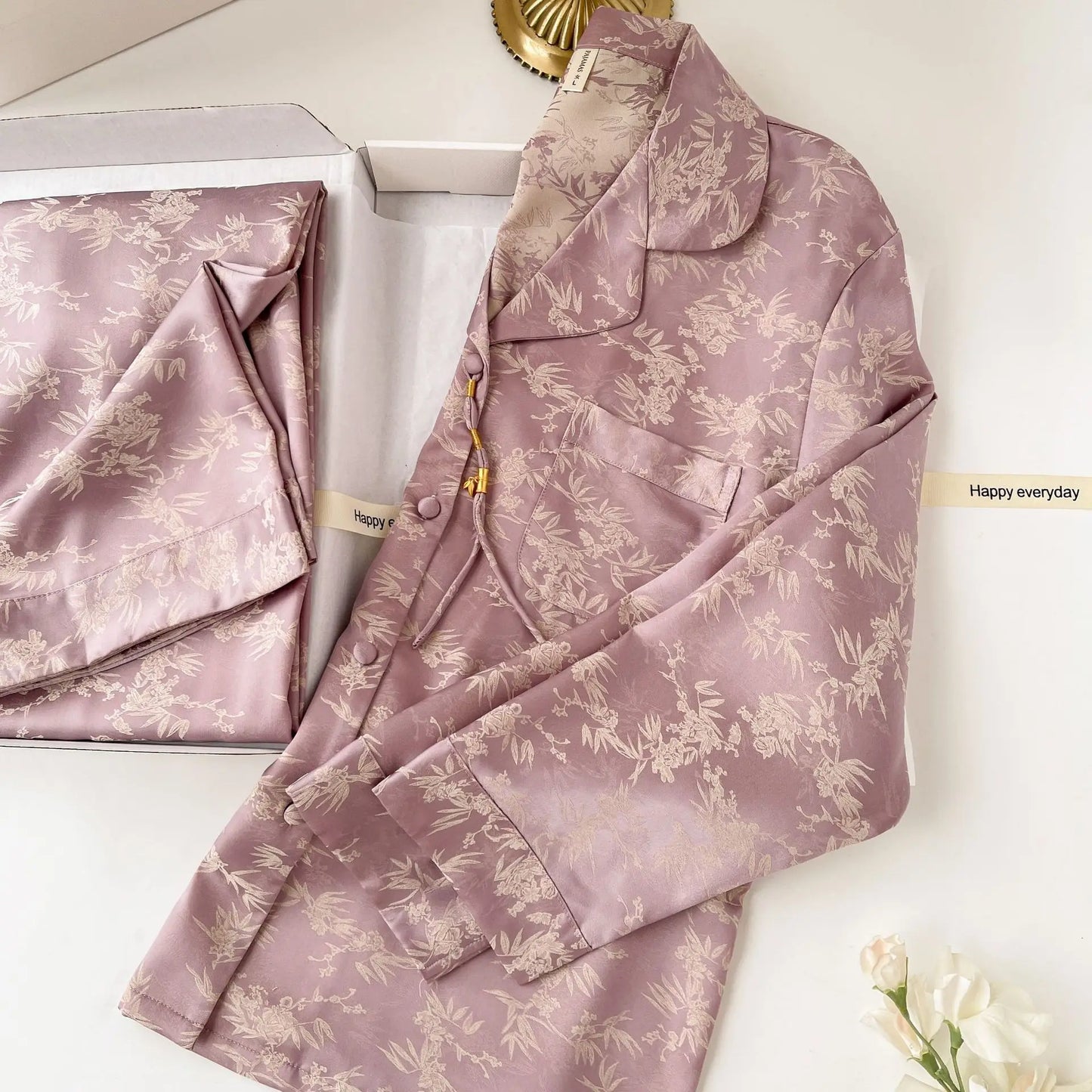 Paula Bamboo Pajamas Set – Silk Nightwear for Women
