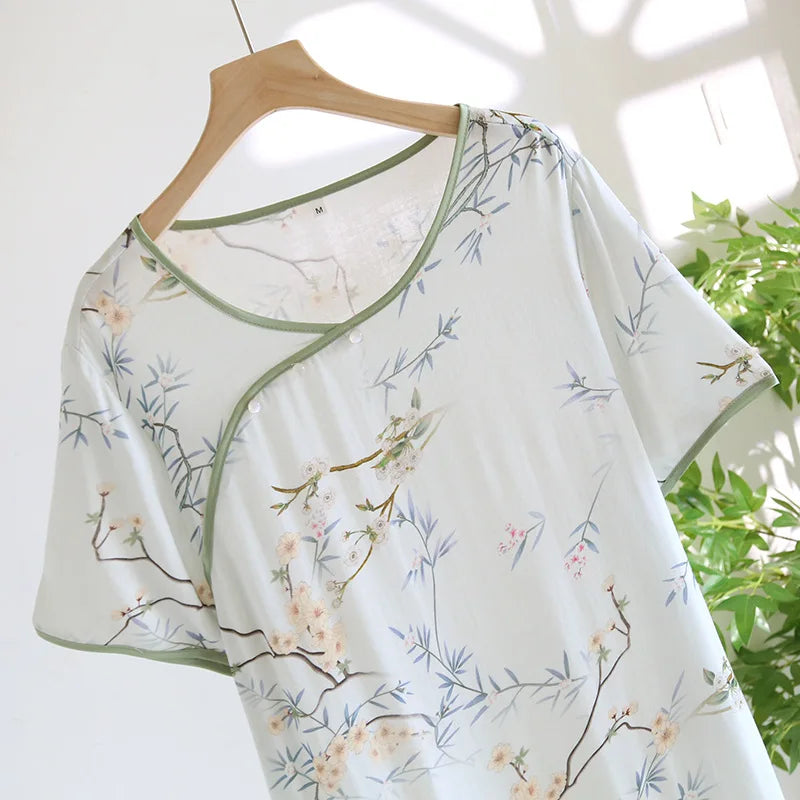 Kaylee Bamboo Cotton Women’s Nightgown - Loose Summer Sleepwear