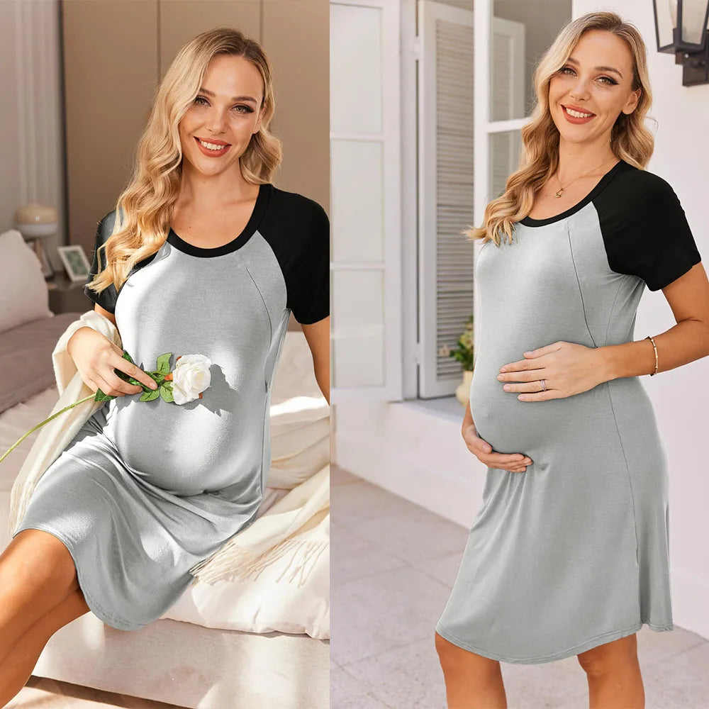 Miranda 3 in 1 Maternity Nursing Gown - with Zipper Access