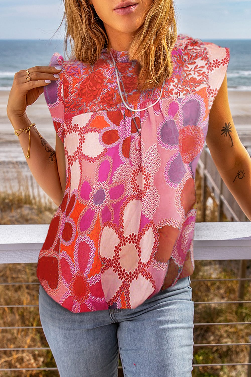 trendy floral tank top