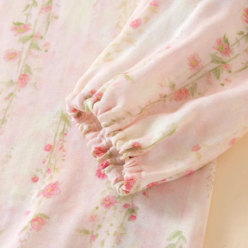 Celestia Bamboo Cotton Floral Pajama Set – Long Sleeve & Pants