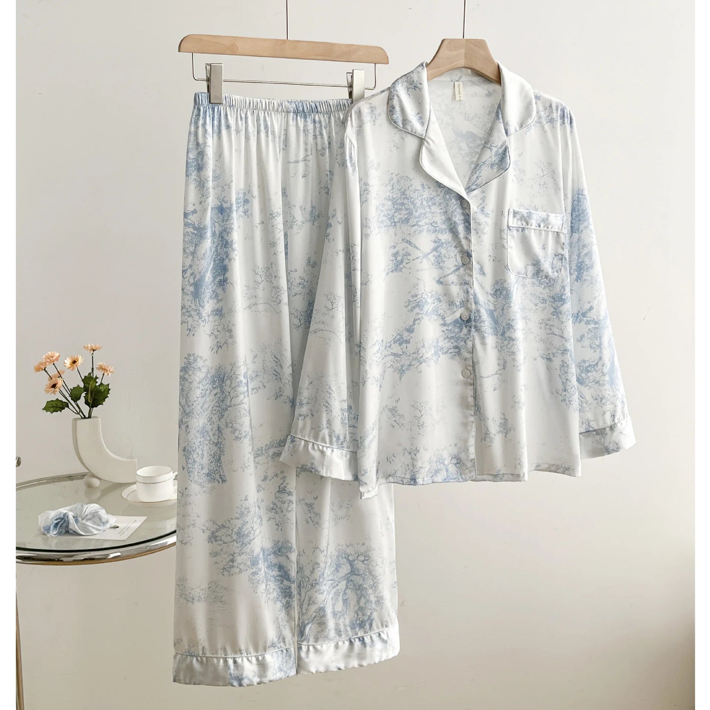Paula Bamboo Pajamas Set – Silk Nightwear for Women