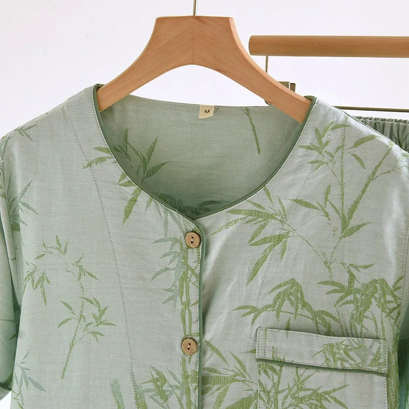 Maliyah Cotton Women’s Pajama Set – Summer Bamboo loungewear