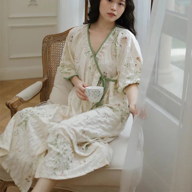 Juliene Maternity Nursing Nightgown – Short Sleeve Dress