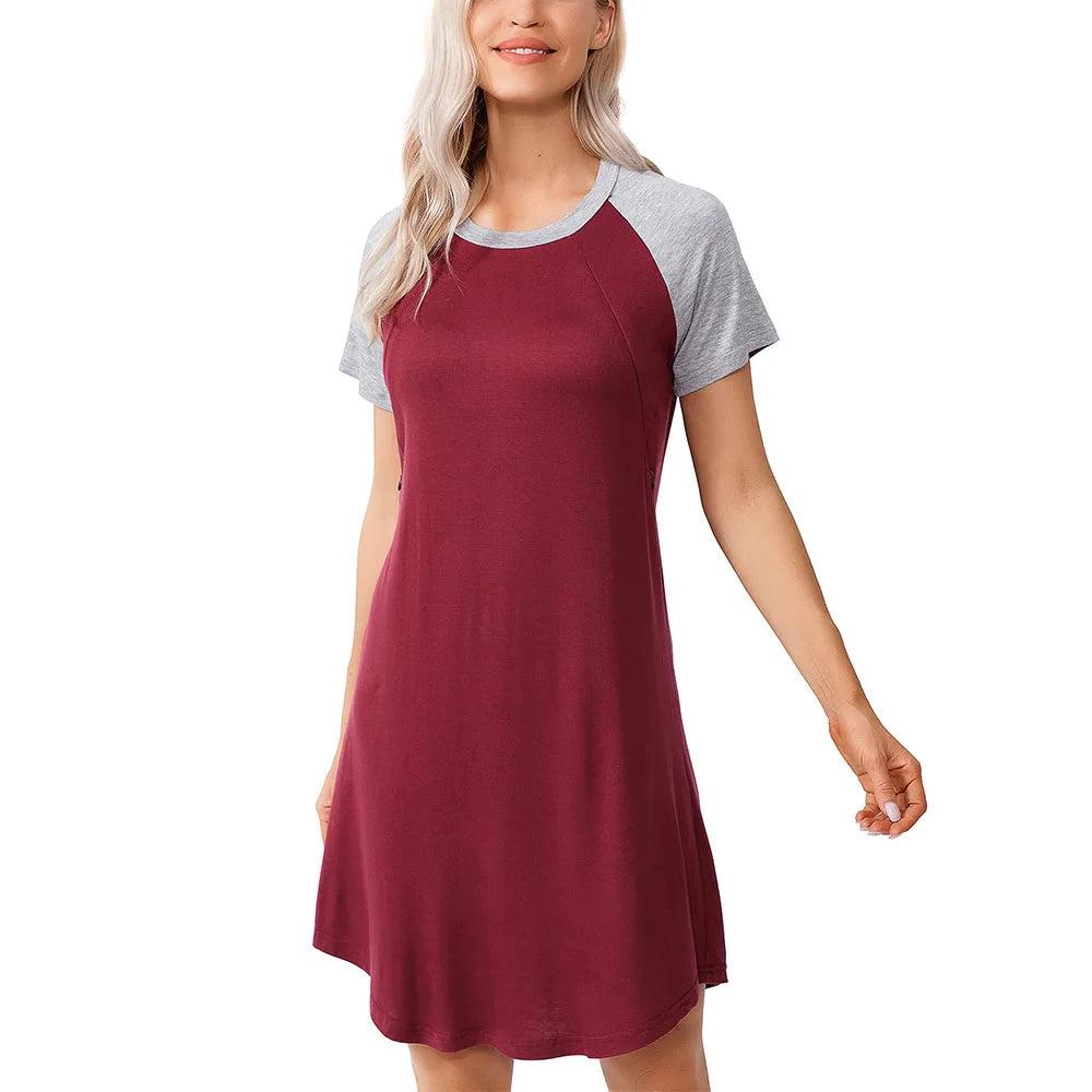 Miranda 3 in 1 Maternity Nursing Gown - with Zipper Access