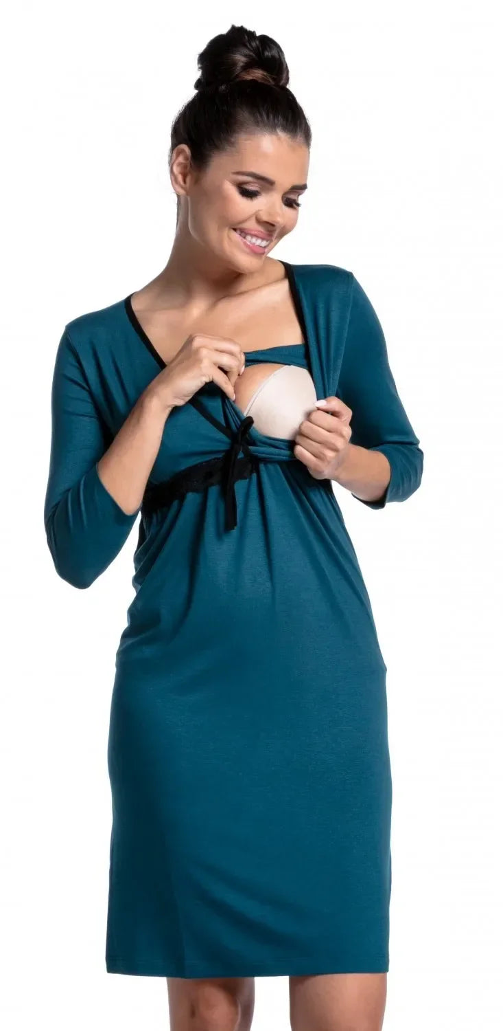 Aurelia Women’s Maternity Nightgown – Cozy Pregnancy Pajamas