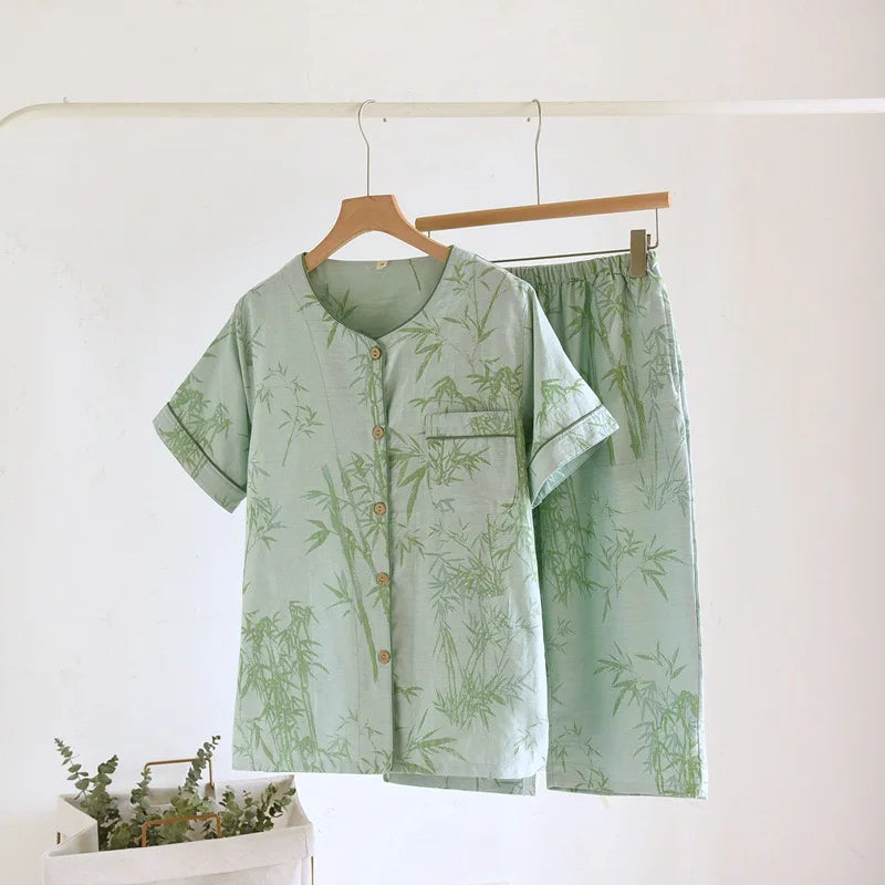 Maliyah Cotton Women’s Pajama Set – Summer Bamboo loungewear