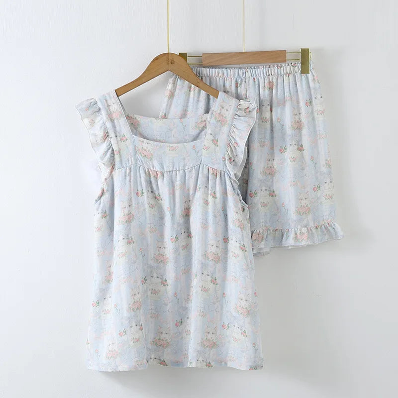Cornelia Women’s Bamboo Pajama Set – Summer Loungewear