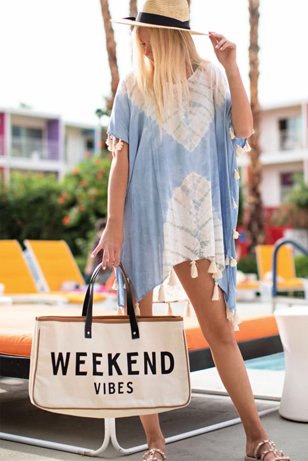 Bold printed tote