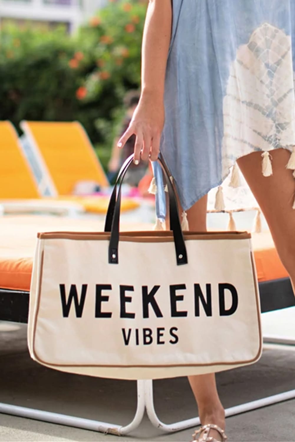 Bold printed tote